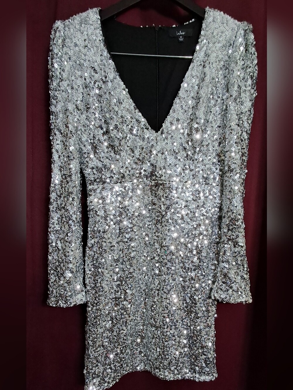 Blingy Silver Sequined Lulu's Dress, Sz. Medium, Great Condition